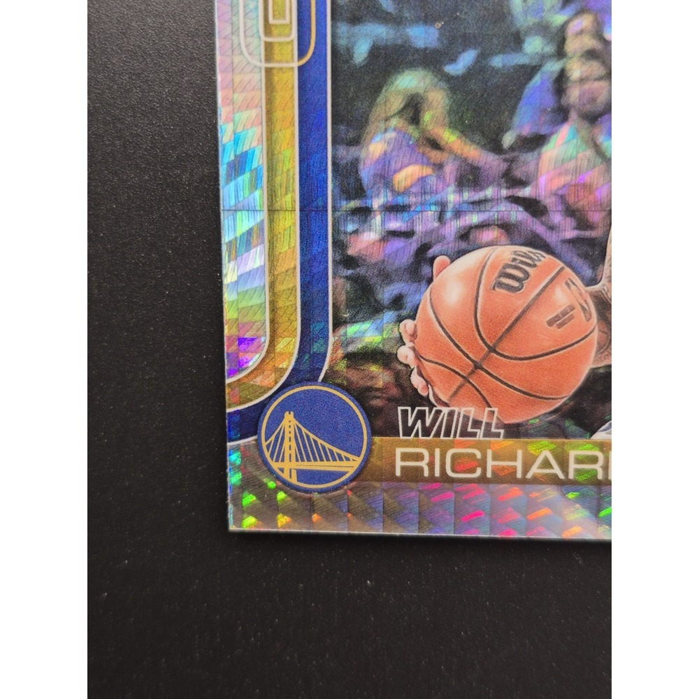 2025 Topps Chrome Will Richard #287 Rookie Hyper Refractor (RC) Warriors - Picture 8 of 8
